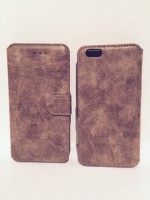 iPhone 6 Plus Flip Case Brun